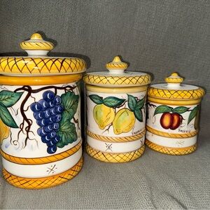 Vintage Cottagecore Italian Fruit Canister Set – Valerio